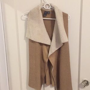 Sherpa sweater vest! Like NEW!